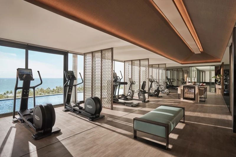 健身房配備先進的「Technogym」器材。 健身房配備先進的「Technogym」器材。