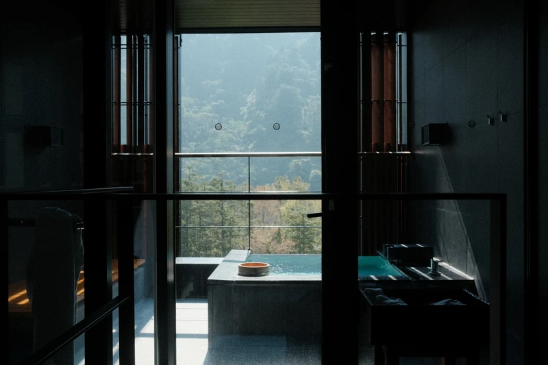 虹夕諾雅谷關 房內浴池（圖/編輯拍攝）