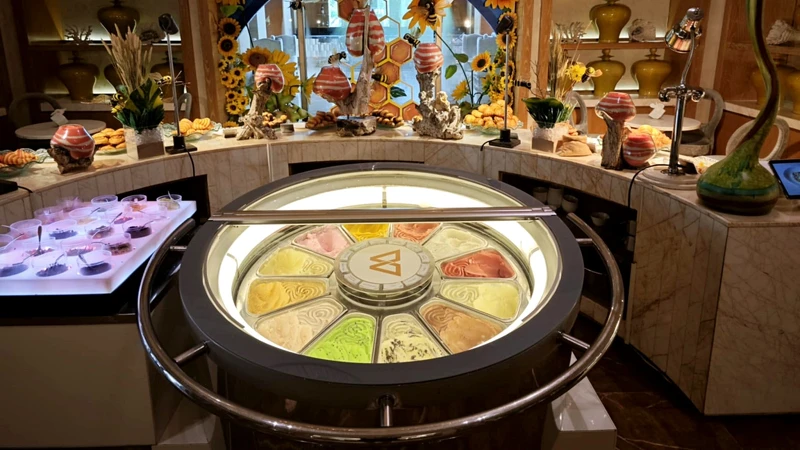 峇里島Mulia穆麗雅酒店國際自助餐廳The Cafe旋轉冰淇淋機