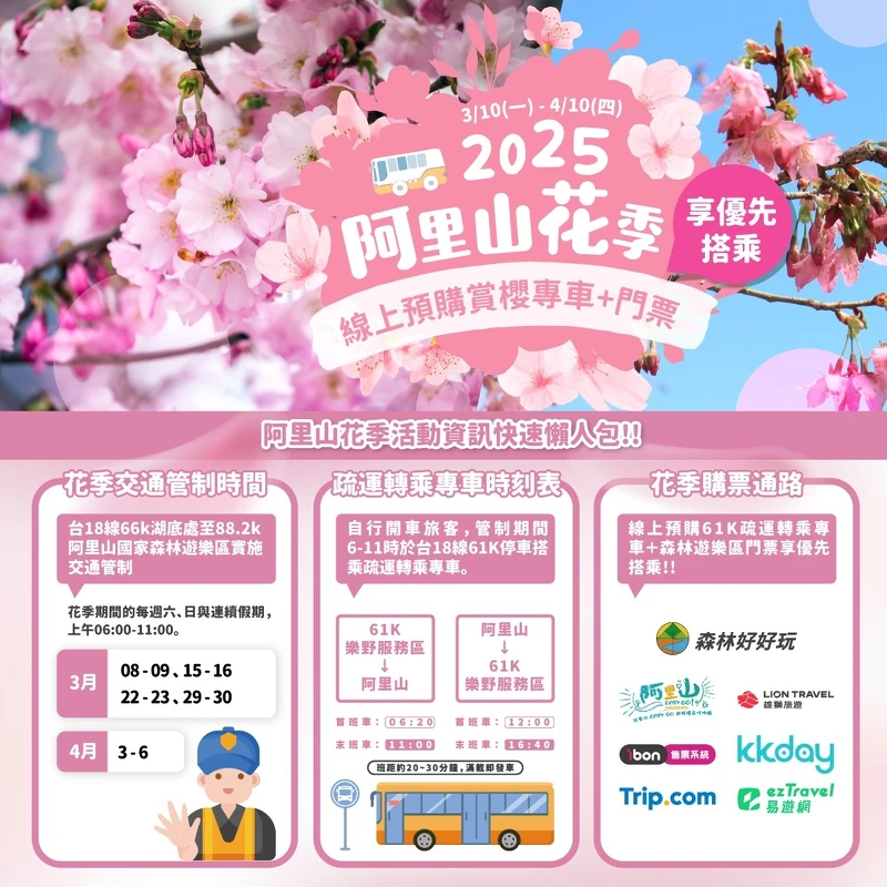 2025阿里山櫻花季資訊懶人包