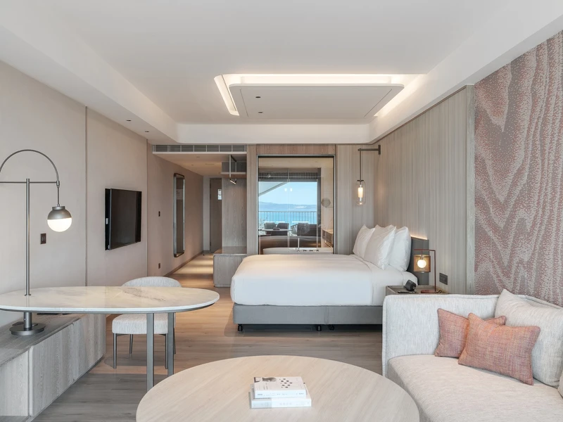 客房空間將以海洋、時尚、生態作為關鍵字。 客房空間將以海洋、時尚、生態作為關鍵字。