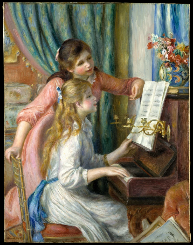奧古斯特‧雷諾瓦_彈鋼琴的兩位少女_1882 © The Metropolitan Museum of Art_Auguste Renoir_Two Young Girls at the Piano(時藝多媒體提供) 奧古斯特‧雷諾瓦_彈鋼琴的兩位少女_1882 © The Metropolitan Museum of Art_Auguste Renoir_Two Young Girls at the Piano(時藝多媒體提供)