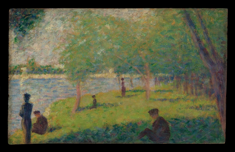喬治秀拉_《大碗島的星期天下午》習作_1884 © The Metropolitan Museum of Art_Georges Seuart_Study for A Sunday on La Grande Jatte(時藝多媒體提供) 喬治秀拉_《大碗島的星期天下午》習作_1884 © The Metropolitan Museum of Art_Georges Seuart_Study for A Sunday on La Grande Jatte(時藝多媒體提供)