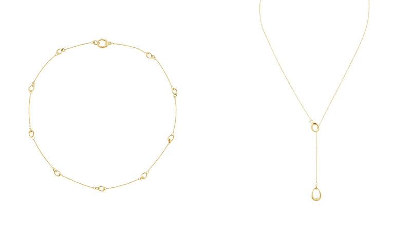 OFFSPRING系列18K黃金項鍊(42cm)、OFFSPRING系列18K黃金項鍊。