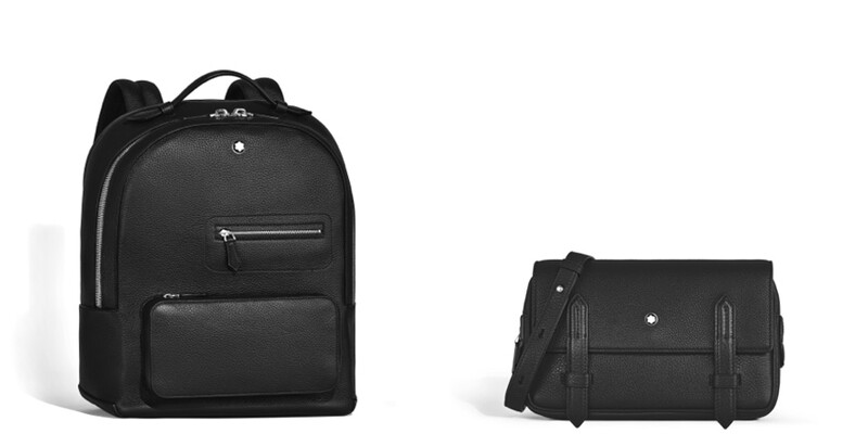 MONTBLANC Grain系列後背包(NT$84,000)及信差包(NT$64,900)。