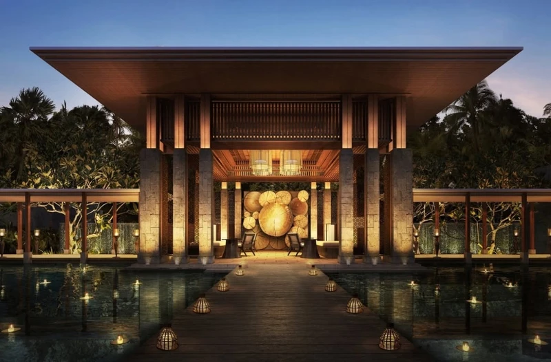 室內空間細節融入了峇里島蠟染技藝和傳統圖騰。 室內空間細節融入了峇里島蠟染技藝和傳統圖騰。