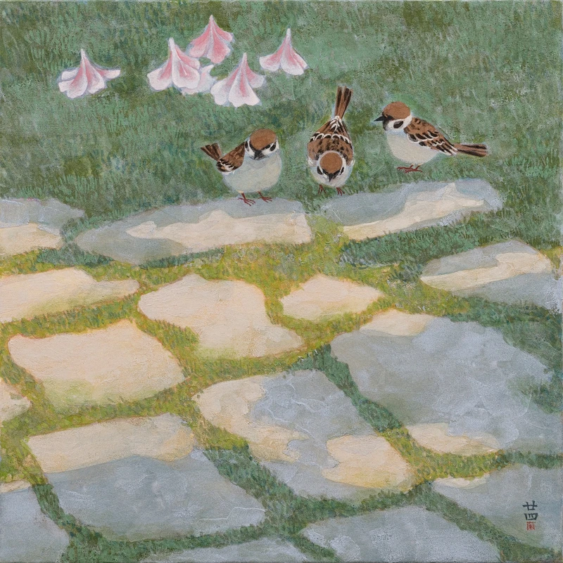 葉采薇 春分, 2024 紙本膠彩 29 x 29 cm 葉采薇 春分, 2024 紙本膠彩 29 x 29 cm