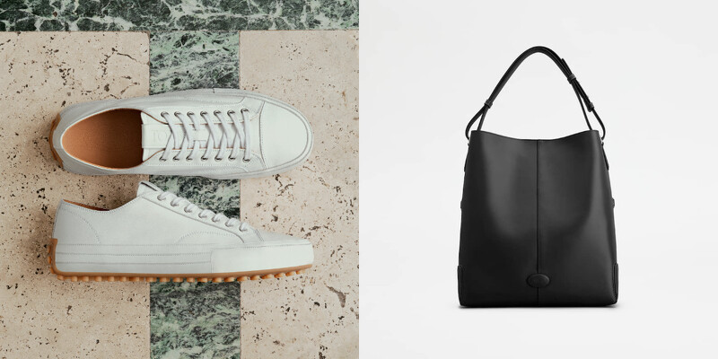 白色休閒鞋,NT36,900、DI BAG黑色單肩袋,NT97,900。 白色休閒鞋,NT36,900、DI BAG黑色單肩袋,NT97,900。