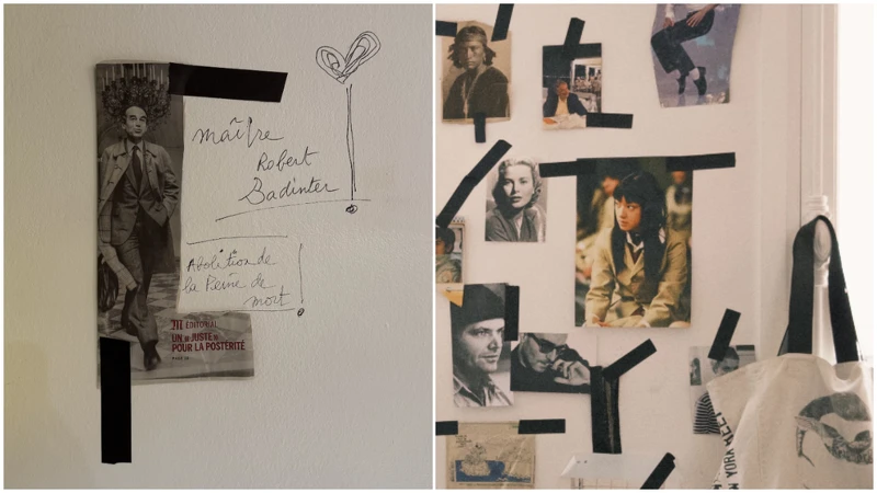 Agnès 女士的私人辦公室牆面貼滿他的靈感來源,以及他珍愛的影像。 Agnès 女士的私人辦公室牆面貼滿他的靈感來源,以及他珍愛的影像。