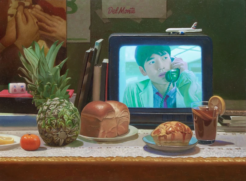 RIVER ART GALLERY大河美術 Peter Hong Tsun Chan, “Study for The Password”, 2025, Oil on Masonite, 30.5 x 40.6 cm. Image courtesy of RIVER ART GALLERY. RIVER ART GALLERY大河美術 Peter Hong Tsun Chan, “Study for The Password”, 2025, Oil on Masonite, 30.5 x 40.6 cm. Image courtesy of RIVER ART GALLERY.