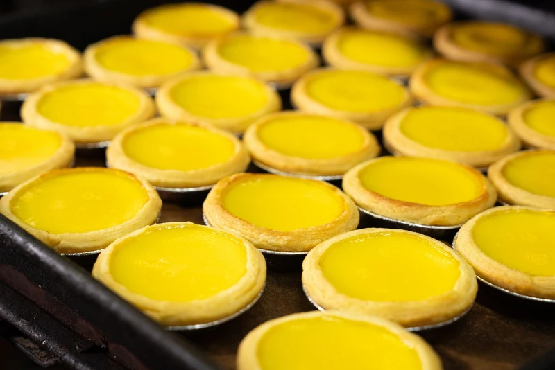 「喬梓餅店」香濃可口蛋撻。 「喬梓餅店」香濃可口蛋撻。