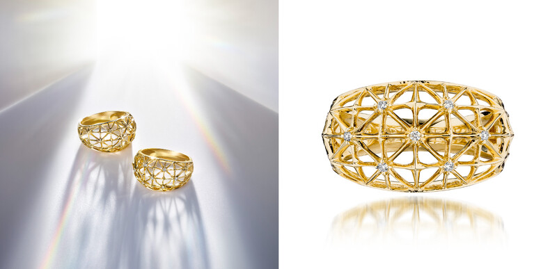 REFLECTION DOME系列K18鑽石戒指，NT66,800。