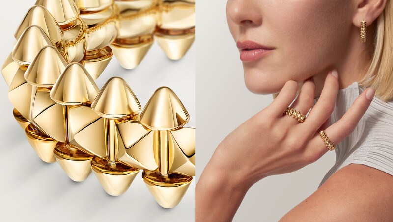 Clash de Cartier戒指，18K金小型款。