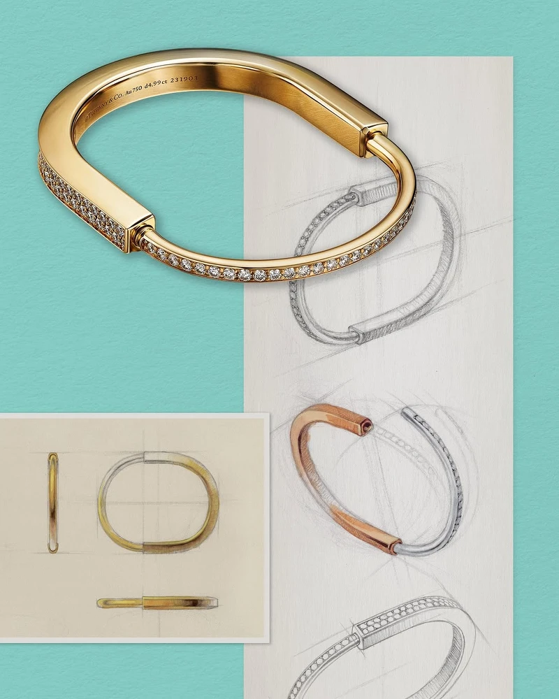 Tiffany Lock系列以一只1883年胸針為原型，並衍生出獨特鎖扣機制。