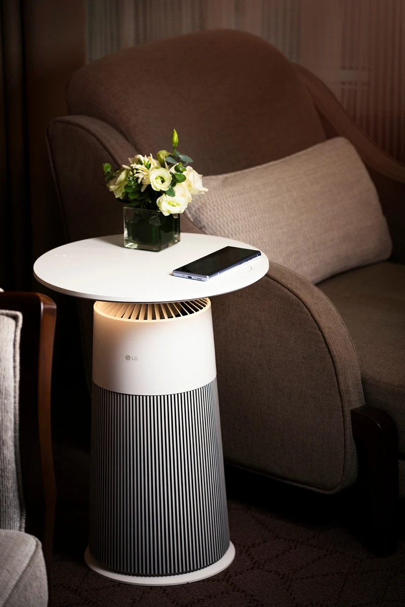 台北遠東香格里拉LG美好智慧生活旅程，住房專案 PuriCare™ AeroFurniture新淨几。