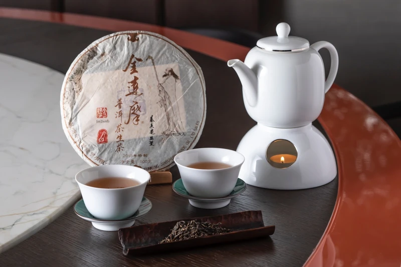 可以金達摩生普洱茶佐餐。 可以金達摩生普洱茶佐餐。