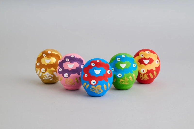 群馬縣高崎市的造型達摩。 群馬縣高崎市的造型達摩。