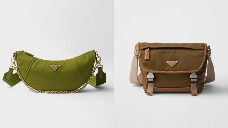 Prada Re-Nylon Demi-lune 半月肩背包NT59,000、Prada Re-Nylon郵差包 價格店洽 Prada Re-Nylon Demi-lune 半月肩背包NT59,000、Prada Re-Nylon郵差包 價格店洽