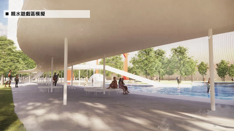 「星光水岸公園」擴建模擬圖，會有絕美遮蔭區