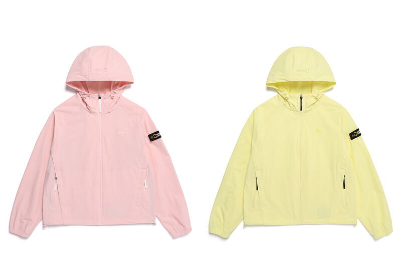 國家地理服飾女裝 ADELIE 輕量平織連帽外套(共銀灰、奶油黃、粉、炭黑四色),NT5,980。 國家地理服飾女裝 ADELIE 輕量平織連帽外套(共銀灰、奶油黃、粉、炭黑四色),NT5,980。