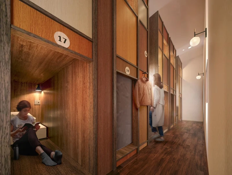 注重隱私的宿舍房。