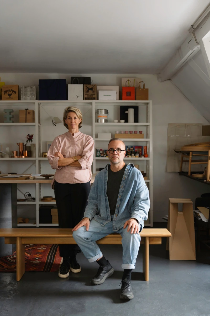 「OEO Studio」兩位設計師（右）Thomas Lykke、（左）Anne-Marie Buemann 。