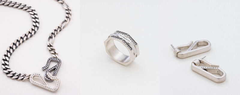 LOCKERS項鍊，定價NT12,800、OCTAGONAL EDGE戒指，定價NT5,600、LOCKERS耳環，NT2,600。