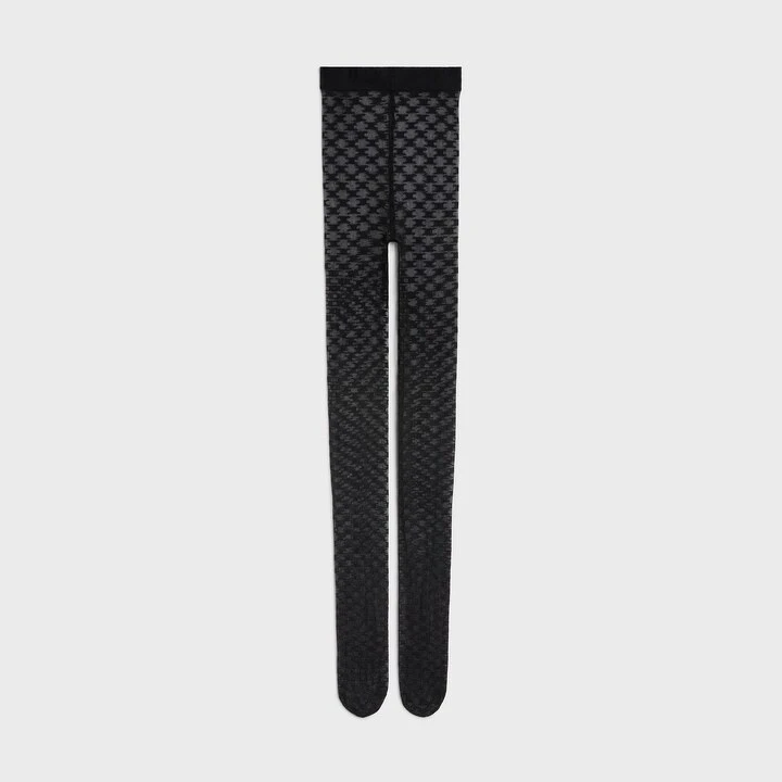 Celine Monogram 凱旋門圖樣透膚褲襪