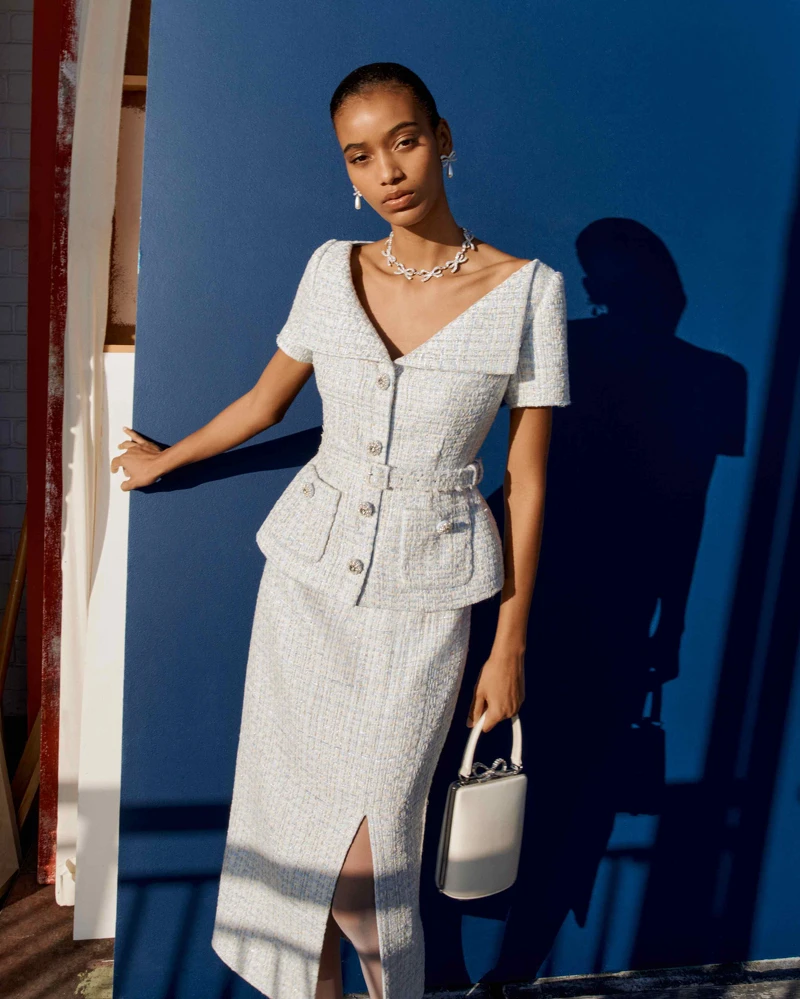 self-portrait Blue Boucle Midi Dress NT$22,800 self-portrait Blue Boucle Midi Dress NT$22,800