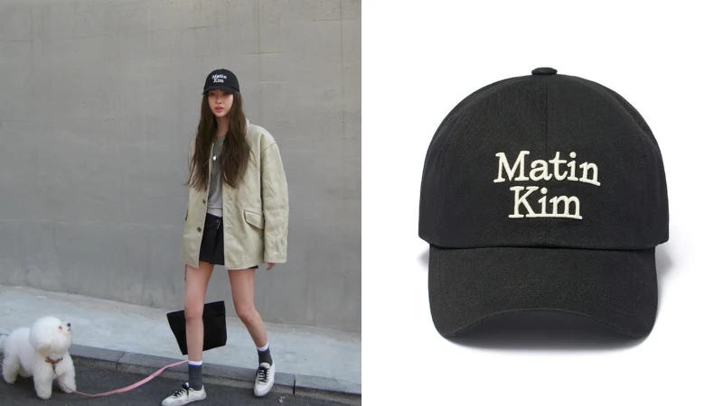 Matin Kim 經典刺繡Logo棒球帽