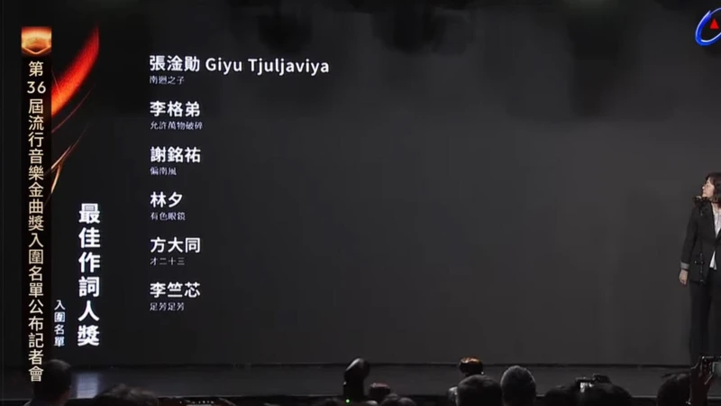2025金曲獎最佳作詞人獎入圍名單