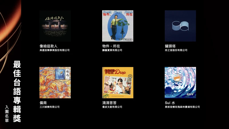 2025金曲獎最佳台語專輯獎入圍名單