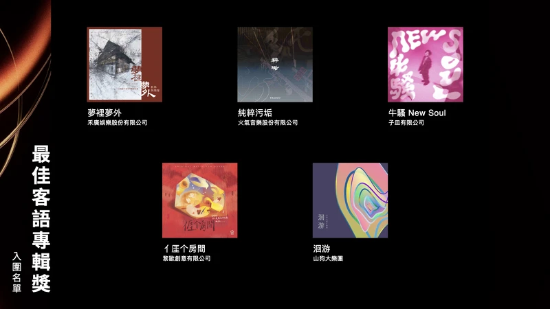 2025金曲獎最佳客語專輯獎入圍名單