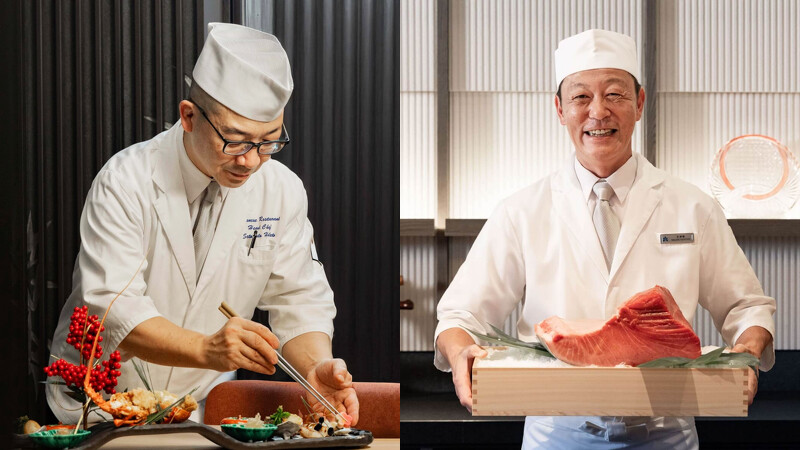 瀨戶本秀人總料理長、長瀨剛壽司料理長聯手獻藝 瀨戶本秀人總料理長、長瀨剛壽司料理長聯手獻藝