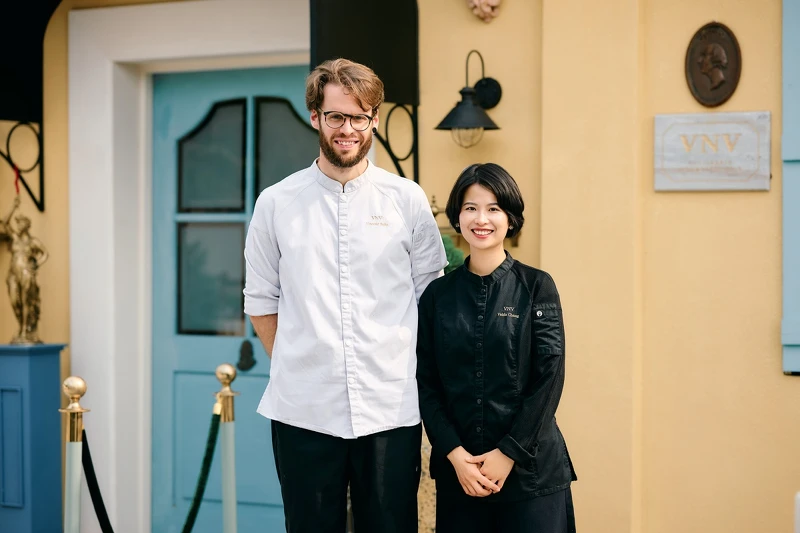 「VNV Pâtisserie et Chocolaterie」兩位主理人 Vincent 與 Valda。 「VNV Pâtisserie et Chocolaterie」兩位主理人 Vincent 與 Valda。