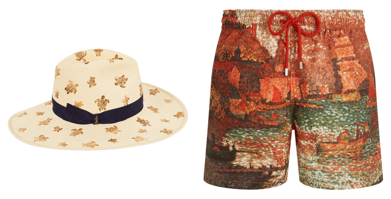 CLAUDIA 女款編織巴拿馬帽 - 限量聯名義大利手工帽品牌 Borsalino;Vilebrequin x Paul Signac 聯名款;MOOPEA 360 度蔚藍海岸點描畫泳褲 CLAUDIA 女款編織巴拿馬帽 - 限量聯名義大利手工帽品牌 Borsalino;Vilebrequin x Paul Signac 聯名款;MOOPEA 360 度蔚藍海岸點描畫泳褲