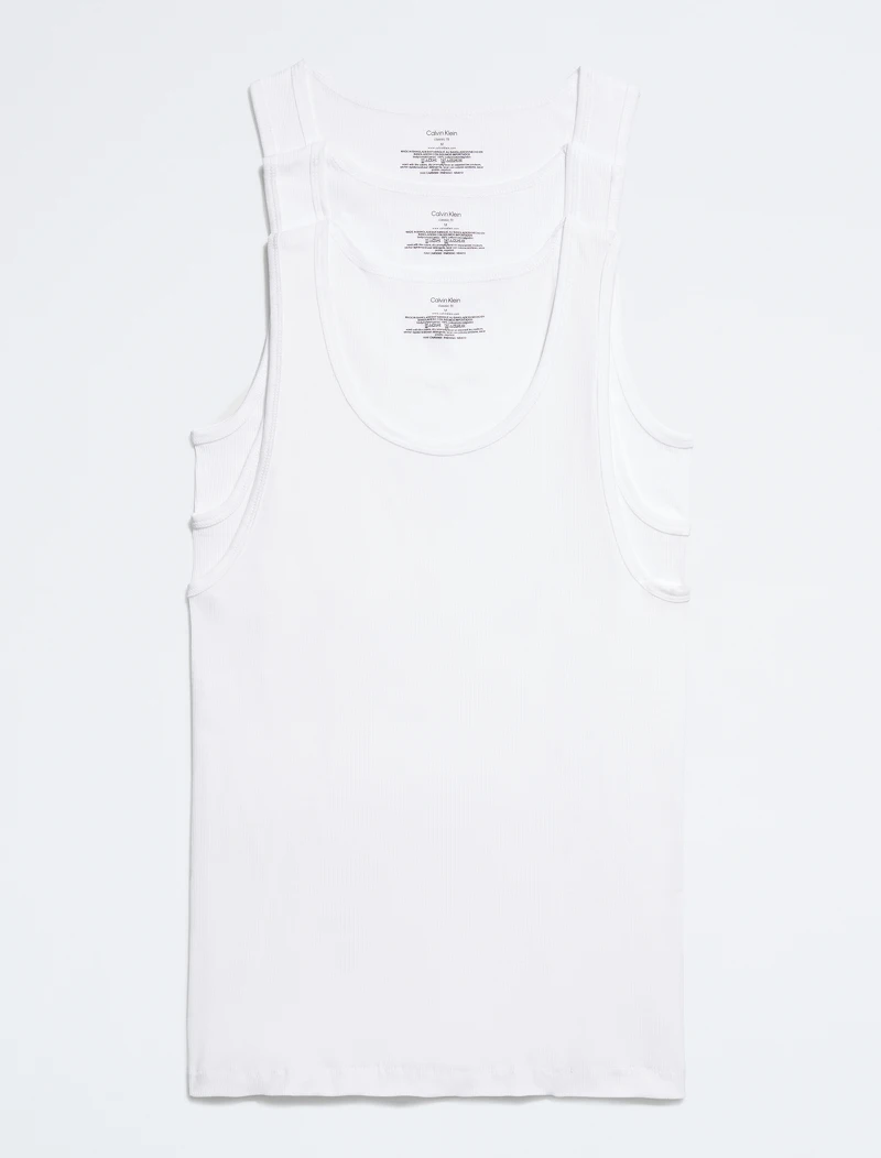 Calvin Klein_棉質彈性背心(三件組)_定價$2,380