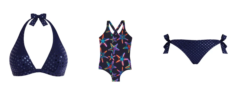 Vilebrequin 2025 夏季系列FLECHE 亮片風格綁帶式繞頸比基尼上衣、FLAMME亮片風格側綁帶比基尼下身;GINX 女童連身泳衣- Disco Stars 迪斯可之星 Vilebrequin 2025 夏季系列FLECHE 亮片風格綁帶式繞頸比基尼上衣、FLAMME亮片風格側綁帶比基尼下身;GINX 女童連身泳衣- Disco Stars 迪斯可之星