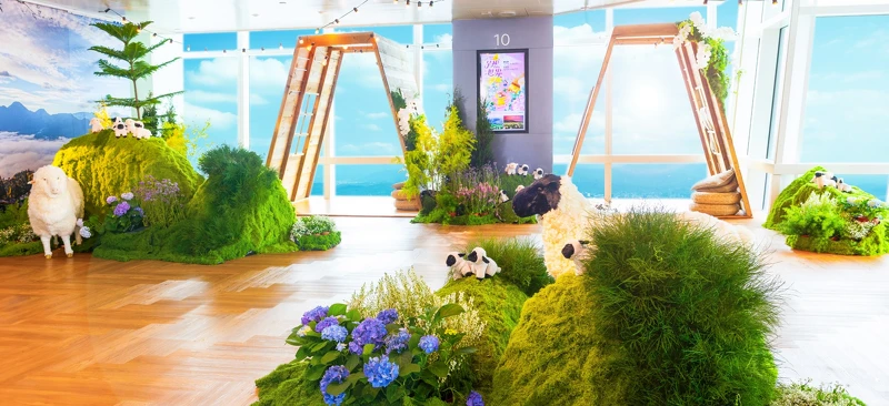 【台北101觀景台】全新主題策展《雲端夏季.清境之美》。 【台北101觀景台】全新主題策展《雲端夏季.清境之美》。