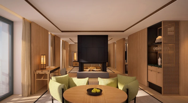 由建築師 Jean-Michel Gathy 打造空間。 由建築師 Jean-Michel Gathy 打造空間。