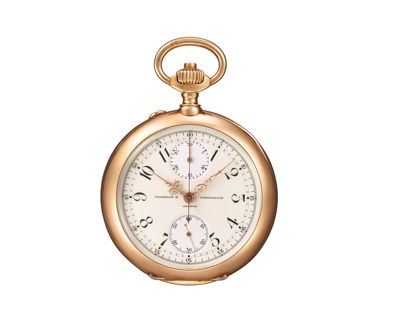 天文台精度與計時碼錶功能黃金懷錶,2003年。 天文台精度與計時碼錶功能黃金懷錶,2003年。