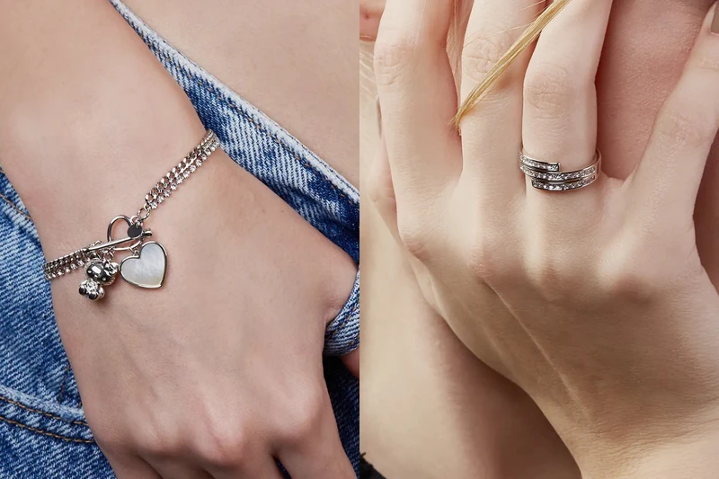 Lucy's 輕奢設計感金屬與珍珠風格飾品