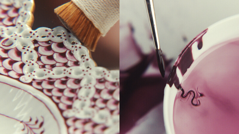 皇家哥本哈根250週年全花邊24K金紫紅唐草系列 皇家哥本哈根250週年全花邊24K金紫紅唐草系列