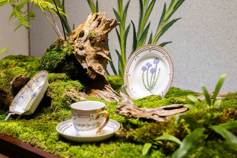 皇家哥本哈根台灣獨家商品「百岳高山特有種」系列，中央山脈龍膽花。