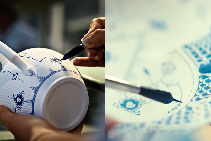 Royal Copenhagen 畫師手繪。