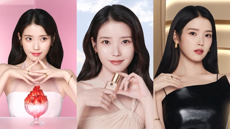 IU三款夏日妝容。 IU三款夏日妝容。