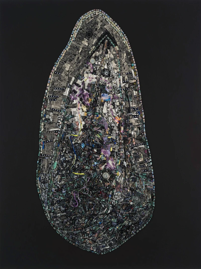 Jack Whitten|黑色巨碑 VII(Black Monolith VII, Du Bois Legacy: For W.E. Burghardt)|2014|壓克力顏料畫布|213.4 × 160 × 10.2 cm|Charlotte、Herbert S. Wagner III 收藏|© 由 Jack Whitten 遺產與 Hauser & Wirth 畫廊提供,攝影:Genevieve Hanson Jack Whitten|黑色巨碑 VII(Black Monolith VII, Du Bois Legacy: For W.E. Burghardt)|2014|壓克力顏料畫布|213.4 × 160 × 10.2 cm|Charlotte、Herbert S. Wagner III 收藏|© 由 Jack Whitten 遺產與 Hauser & Wirth 畫廊提供,攝影:Genevieve Hanson
