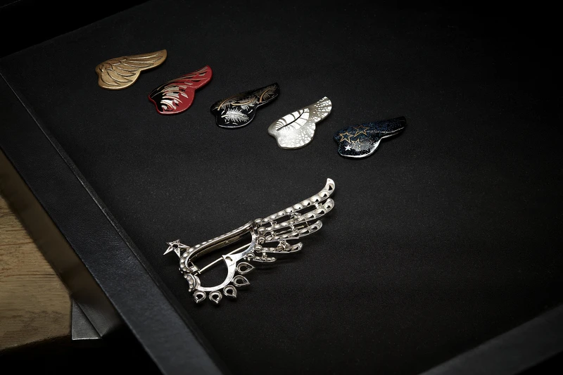 Five Wings 胸針工藝圖