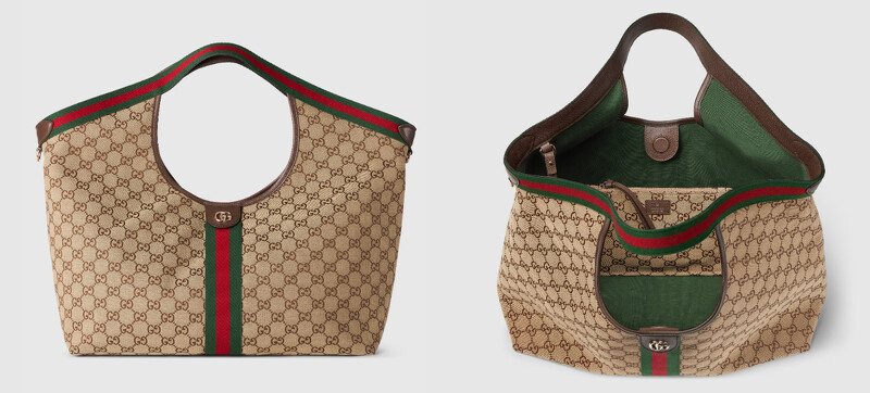 GUCCI Giglio(ORIGINAL GG緹花布X綠色棉質內襯)。