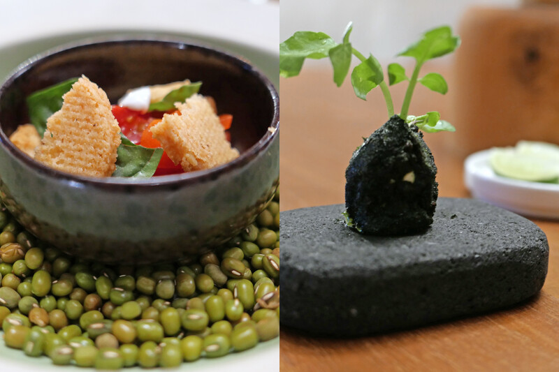 目前餐廳提供五道式的「tasting menu」。 目前餐廳提供五道式的「tasting menu」。